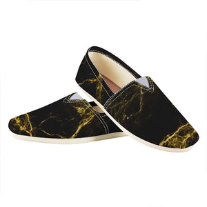 Black Gold Marble Print Casual Shoes