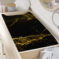 Black Gold Marble Print Changing Pad Cover