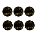 Black Gold Marble Print Coaster Set