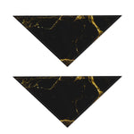 Black Gold Marble Print Dog Bandana