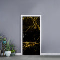 Black Gold Marble Print Door Sticker
