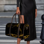 Black Gold Marble Print Duffle Bag