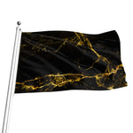 Black Gold Marble Print Flag