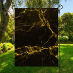 Black Gold Marble Print Garden Flag