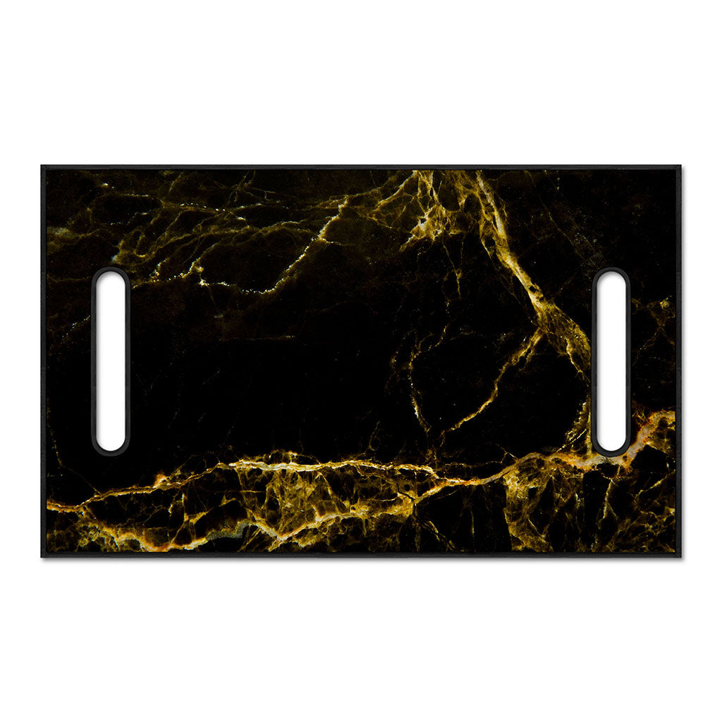 Black Gold Marble Print Golf Cart Seat Cover