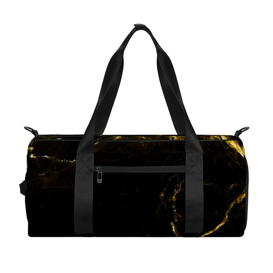 Black Gold Marble Print Gym Bag