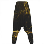 Black Gold Marble Print Hammer Pants