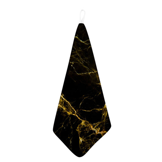 Black Gold Marble Print Hand Towel