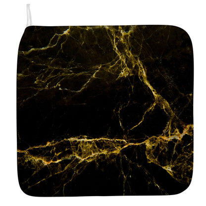 Black Gold Marble Print Hand Towel