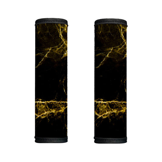 Black Gold Marble Print Handle Covers