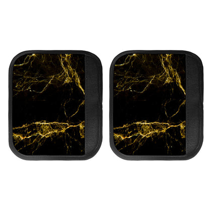 Black Gold Marble Print Handle Covers