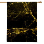 Black Gold Marble Print House Flag