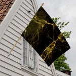 Black Gold Marble Print House Flag