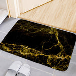 Black Gold Marble Print Indoor Door Mat