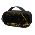 Black Gold Marble Print Portable Cooler Travel Case