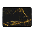 Black Gold Marble Print Kitchen Mat