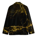 Black Gold Marble Print Men's Blazer