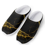 Black Gold Marble Print Mesh Casual Shoes