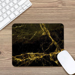 Black Gold Marble Print Mouse Pad
