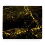Black Gold Marble Print Mouse Pad