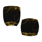 Black Gold Marble Print Office Chair Cover