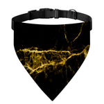 Black Gold Marble Print Over The Collar Dog Bandana