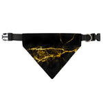 Black Gold Marble Print Over The Collar Dog Bandana