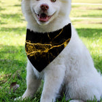 Black Gold Marble Print Over The Collar Dog Bandana