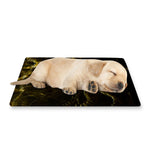 Black Gold Marble Print Pet Cooling Mat Cover