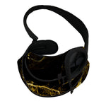 Black Gold Marble Print Pet Sling Carrier