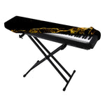 Black Gold Marble Print Piano Keyboard Cover
