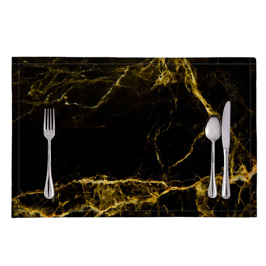 Black Gold Marble Print Placemat