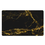 Black Gold Marble Print Polyester Doormat