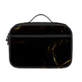 Black Gold Marble Print Portable Lunch Bag