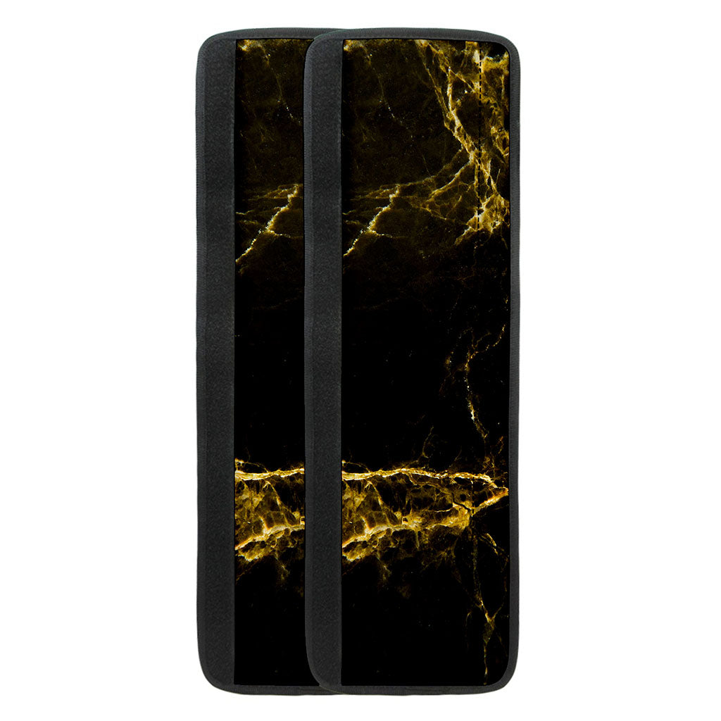 Black Gold Marble Print Refrigerator Handle Covers