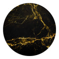 Black Gold Marble Print Round Blanket