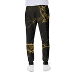Black Gold Marble Print Scuba Joggers