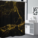 Black Gold Marble Print Shower Curtain