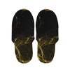 Black Gold Marble Print Slippers