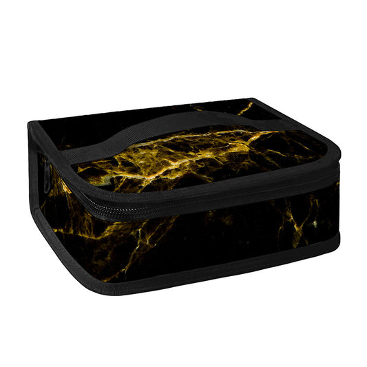Black Gold Marble Print Small Lunch Bag