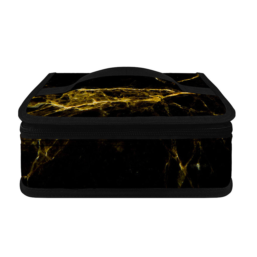 Black Gold Marble Print Small Lunch Bag