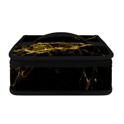 Black Gold Marble Print Small Lunch Bag