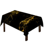 Black Gold Marble Print Tablecloth