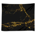Black Gold Marble Print Tapestry