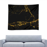 Black Gold Marble Print Tapestry