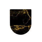 Black Gold Marble Print Toilet Lid Cover