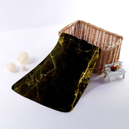 Black Gold Marble Print Towel