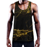 Black Gold Marble Print Training Tank Top