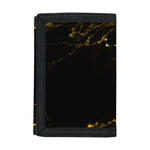 Black Gold Marble Print Trifold Wallet