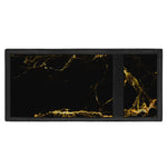 Black Gold Marble Print Trifold Wallet